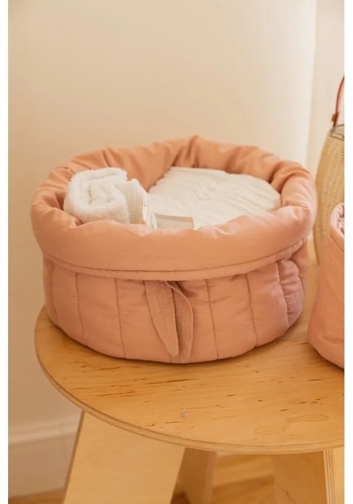 Jasnoróżowe tekstylne pojemniki dziecięce zestaw 2 szt. ø 30x20 cm Bambie Vintage Nude – Lorena Canals