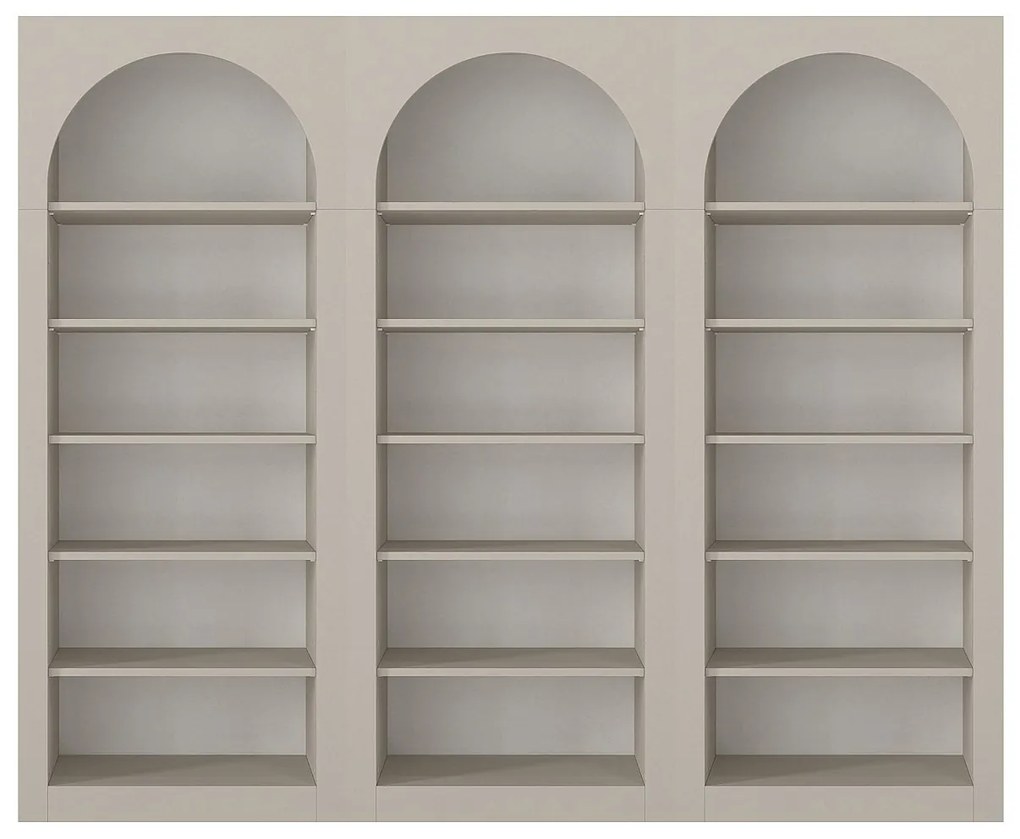 Zestaw 3 regałów z 6 przegródkami - Beżowy - CYMORA