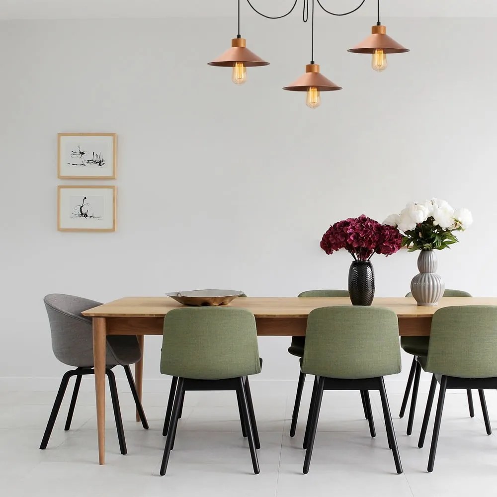 Lampa wisząca w kolorze miedzi z metalowym kloszem ø 114 cm Manavgat – Opviq lights