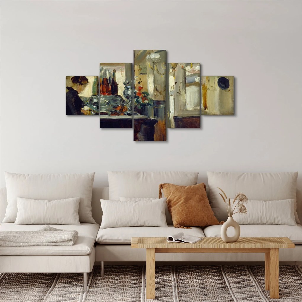 Obraz - Style of Edouard Manet, Bon Bock Cafe, reprodukcje (125x70 cm)