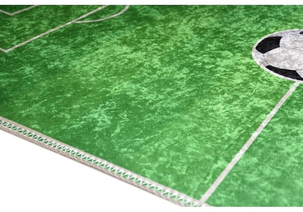 Zielony dziecięcy dywan do zabawy odpowiedni do prania 100x160 cm Soccer Time – Vitaus