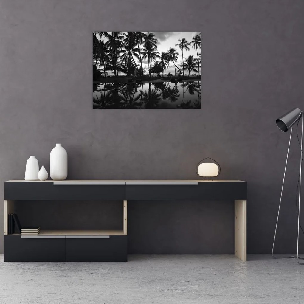Obraz tropikalnej wyspy (70x50 cm)