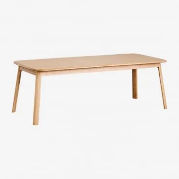 Prostokątny Stół Jadalniany 220-320x95 Cm Rozkładany Z Drewna Treveris Roble - Sklum