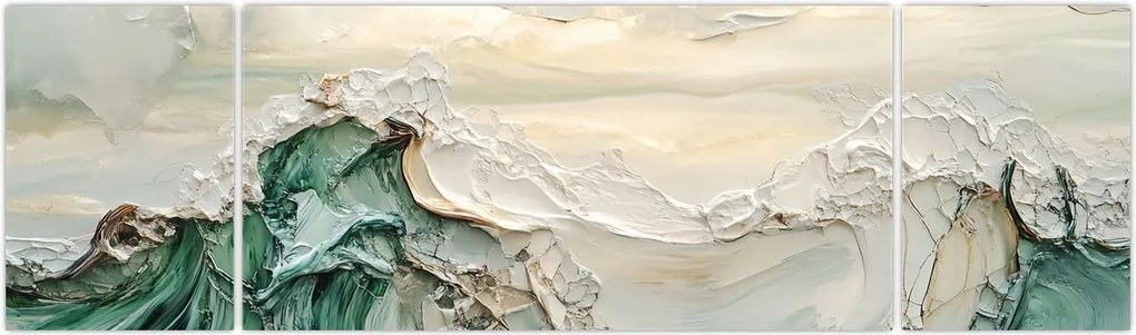 Obraz - 3D abstrakcja morza (170x50 cm)