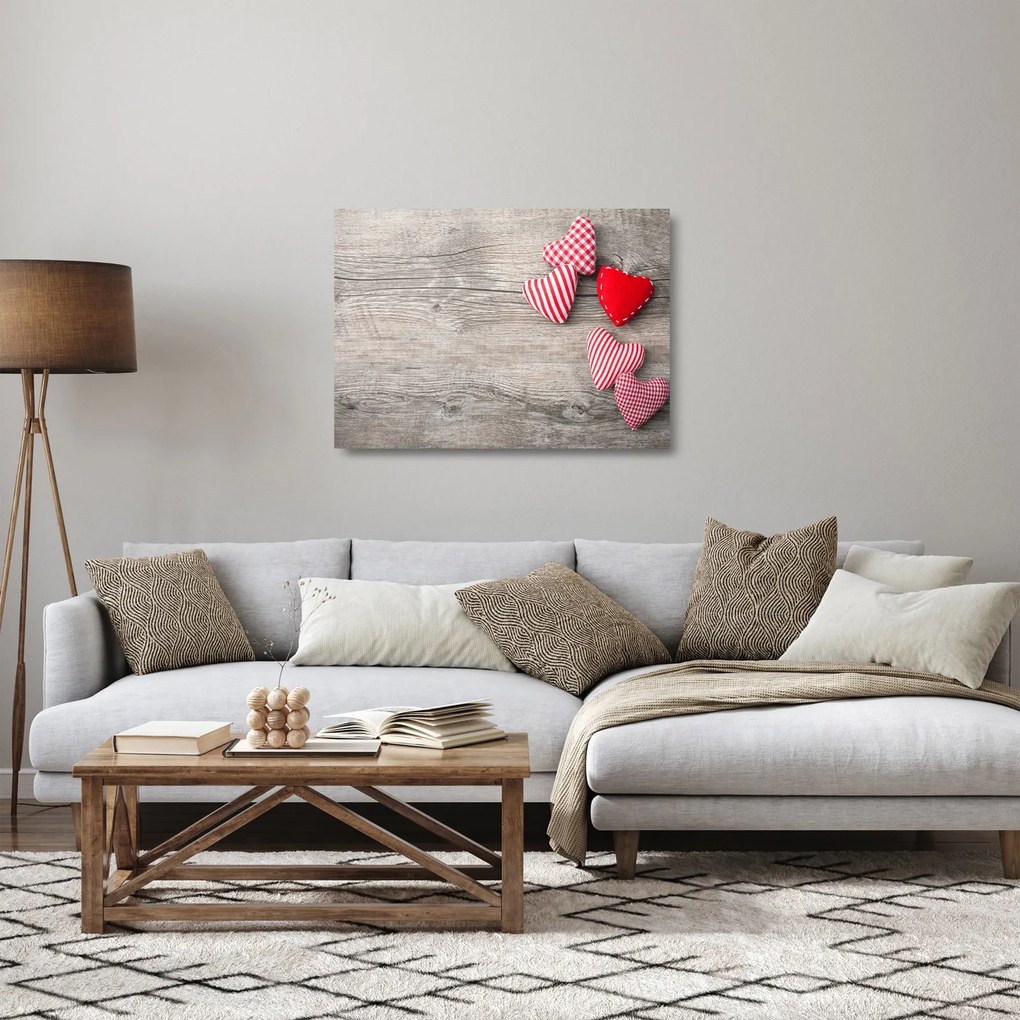 Obraz na szkle - Serca (70x50 cm)