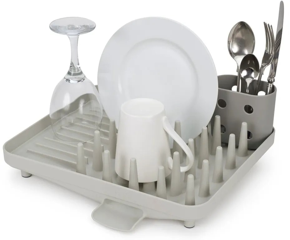 Jasnoszary plastikowy ociekacz 33,5x31,5 cm Duo – Joseph Joseph