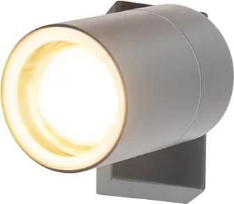 Lampa ścienna zewnętrzna antracytowa IP44 obrotowa i pochylana - Solo