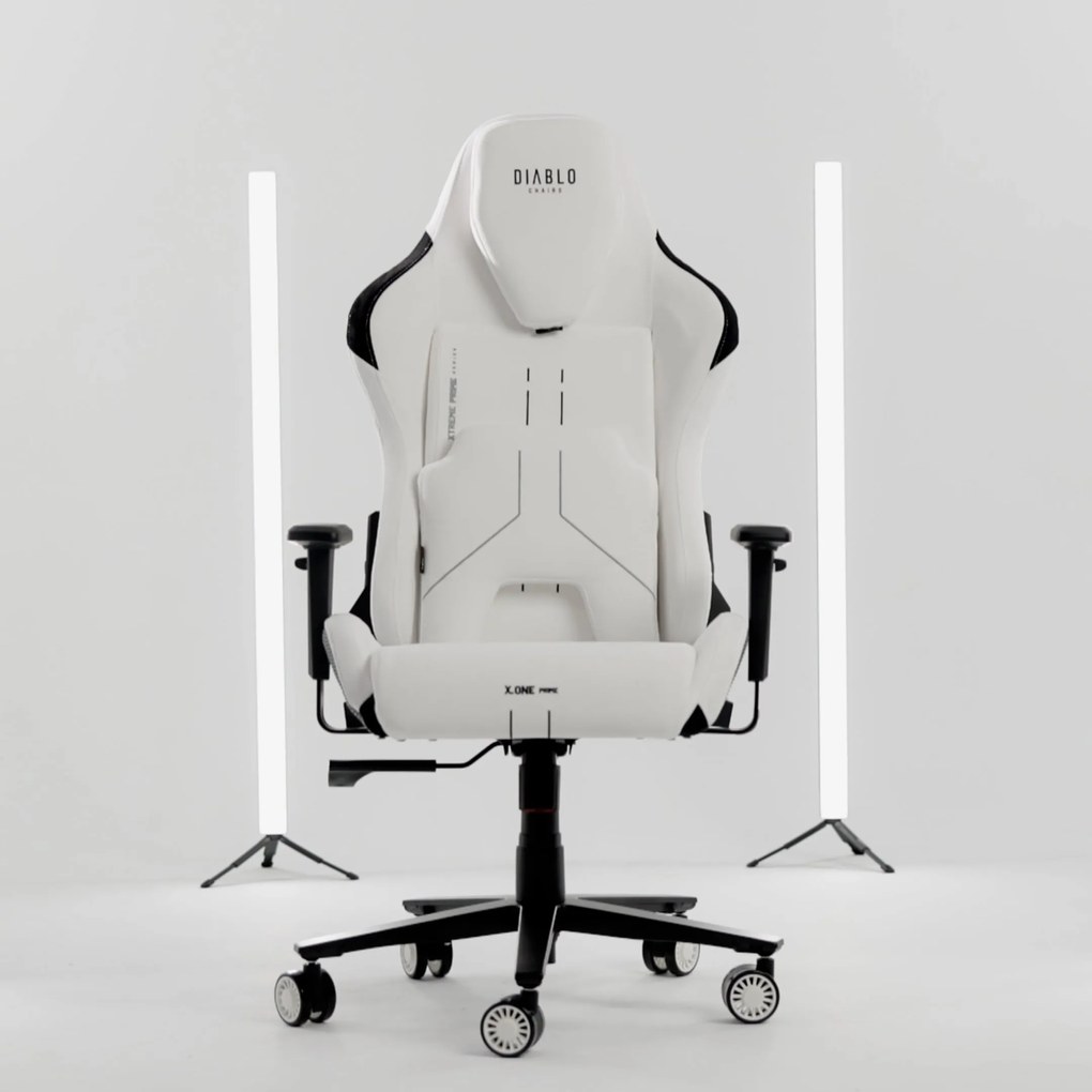 Fotel gamingowy Diablo X.One Prime, Normal Size, Ghosted White