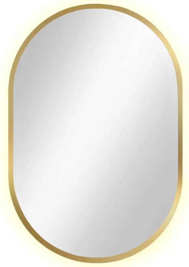 Złote lustro led w stylu glamour 95x40 cm L0-D44