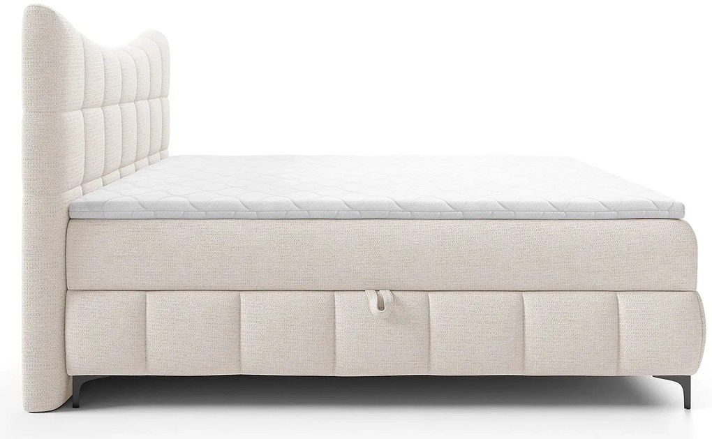 Łóżko tapicerowane w kolorze złamanej bieli 5 rozmiarów S5-A48