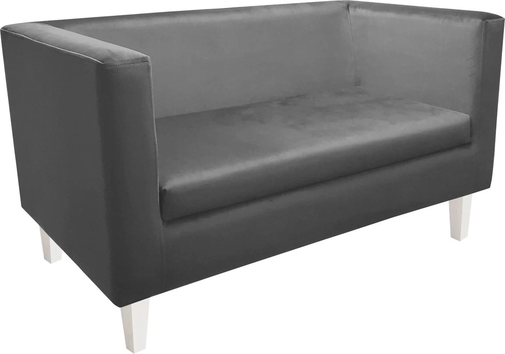 Sofa Monaco : Kolor nogi - Biała, Kolor tkaniny - VELVET - BL14, Typ tkaniny - Velvet, Wysokość nogi - 15 cm