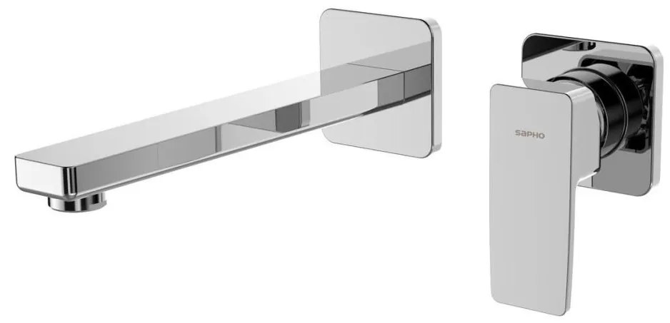 Sapho - bateria umywalkowa podtynkowa TURSI, chrom błyszczący