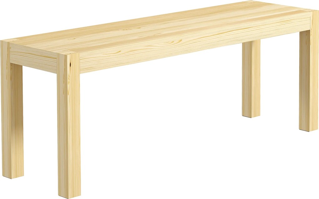 HOMCOM Drewniana ławka kuchenna 3-osobowa z drewna sosnowego 120x33x45 cm naturalny kolor | Aosom PL