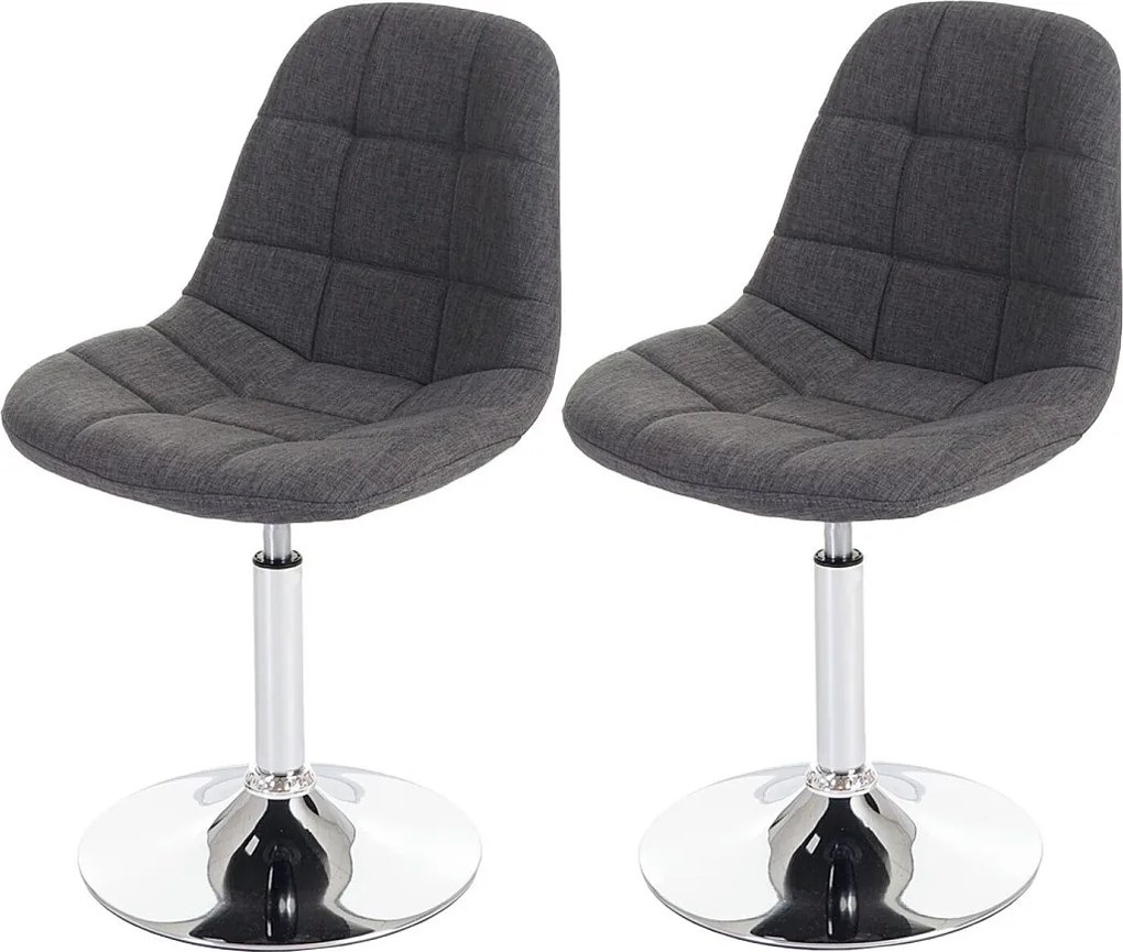 Krzesło do jadalni MCW-A60 (zestaw 2 sztuk),  tekstylny jasnoszary