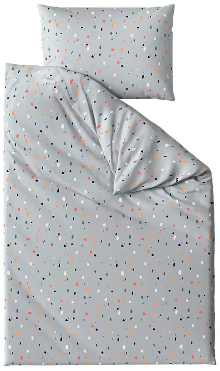 PrzytulneMieszkanie.pl PrzytulneMieszkanie.pl Pościel krepa do łóżeczka Renforcé PINTURA szara Rozmiar pościeli: 45 x 65 cm | 90 x 140 cm