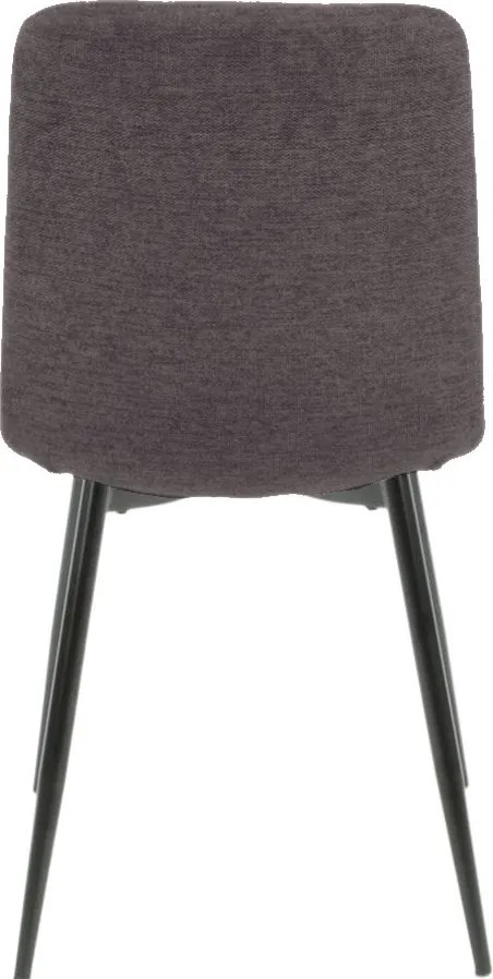 Ciemnoszare krzesło do jadalni ALAN B z czarnymi nogami