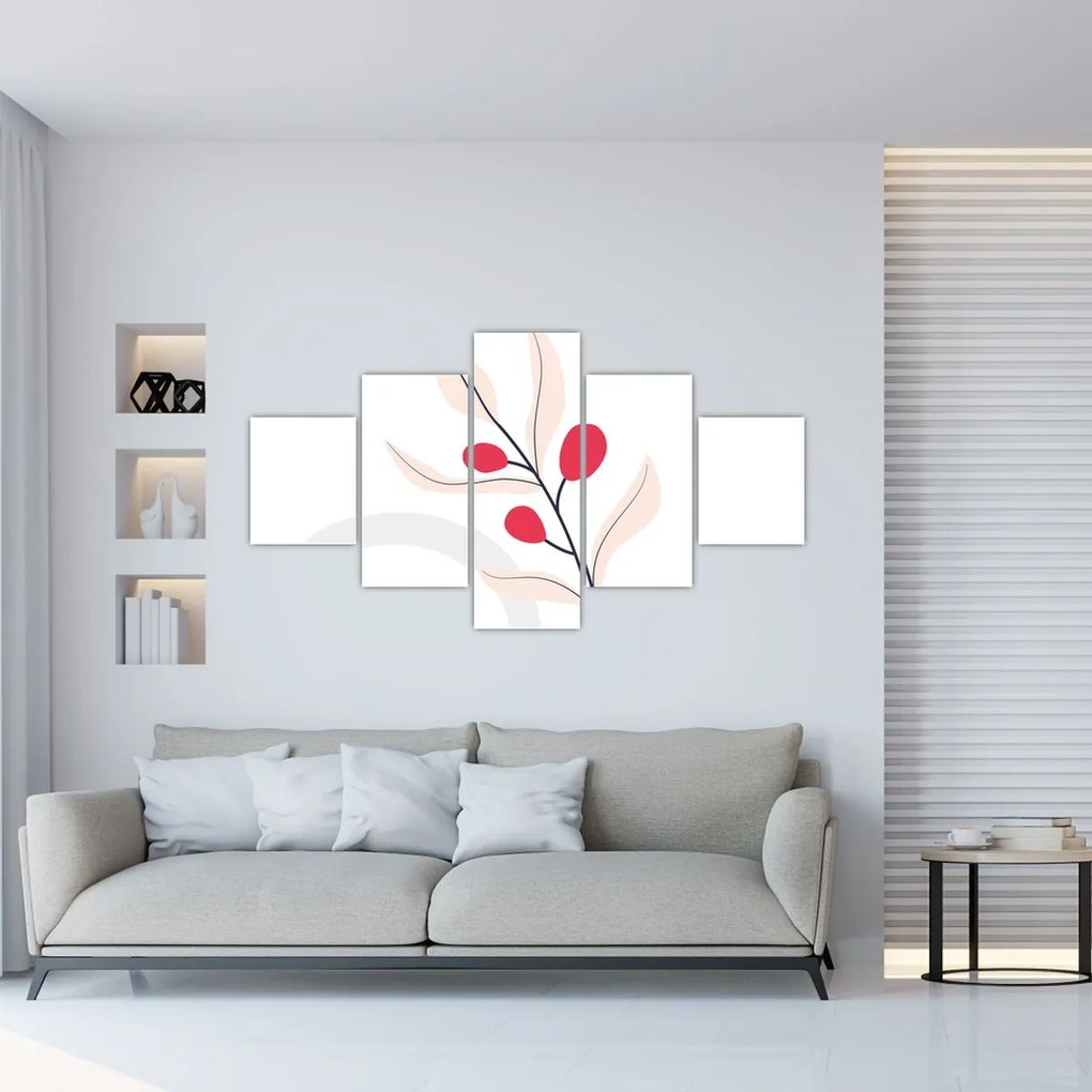 Obraz - Różowa abstrakcja kwiatowa N⁰3 (125x70 cm)