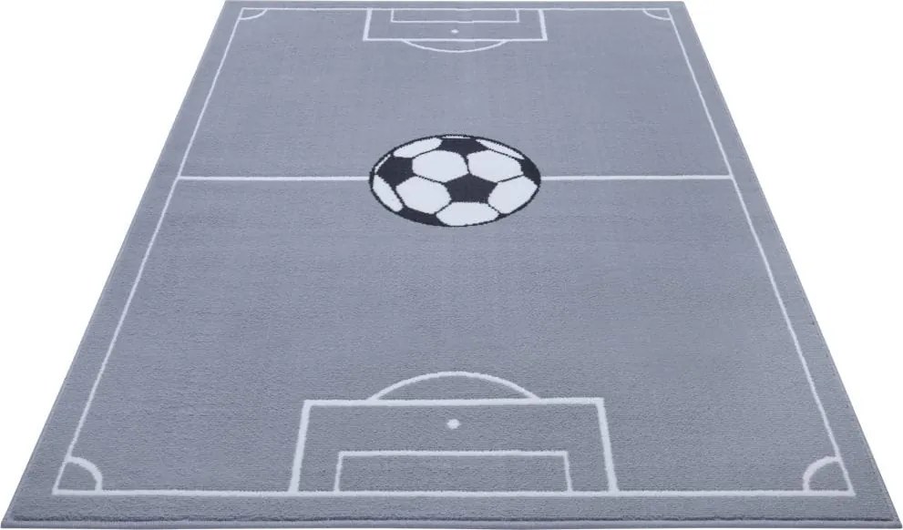 Dywan dziecięcy Adventures – Boisko szare 200 cm x 290 cm Atest Oeko-Tex