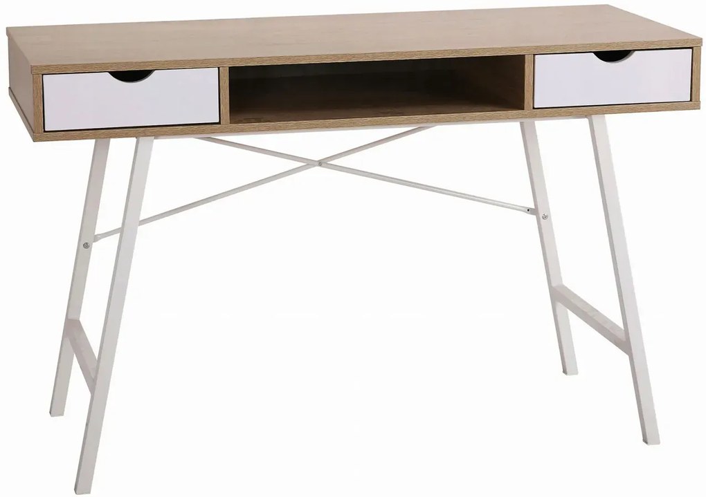 Nowoczesne biurko pod laptopa z 2 szufladami - Limero