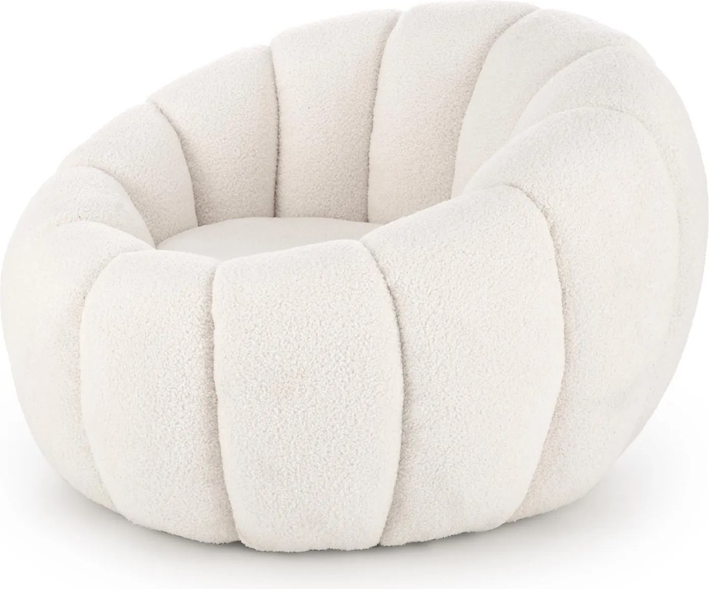 Fotel wypoczynkowy z tkaniny bouclé Gaspar Halmar