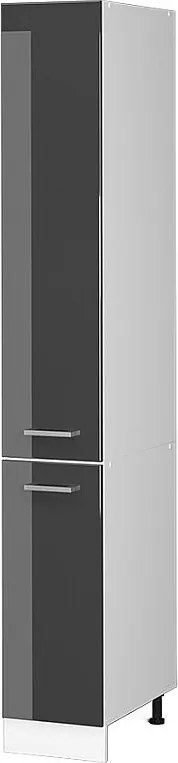 Szafka aptekarska antracyt wysoki połysk 30x57.2x206.8 r-line