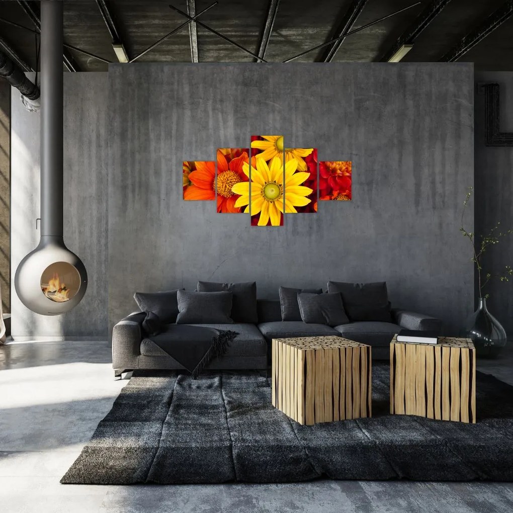 Obraz kwiatów (125x70 cm)