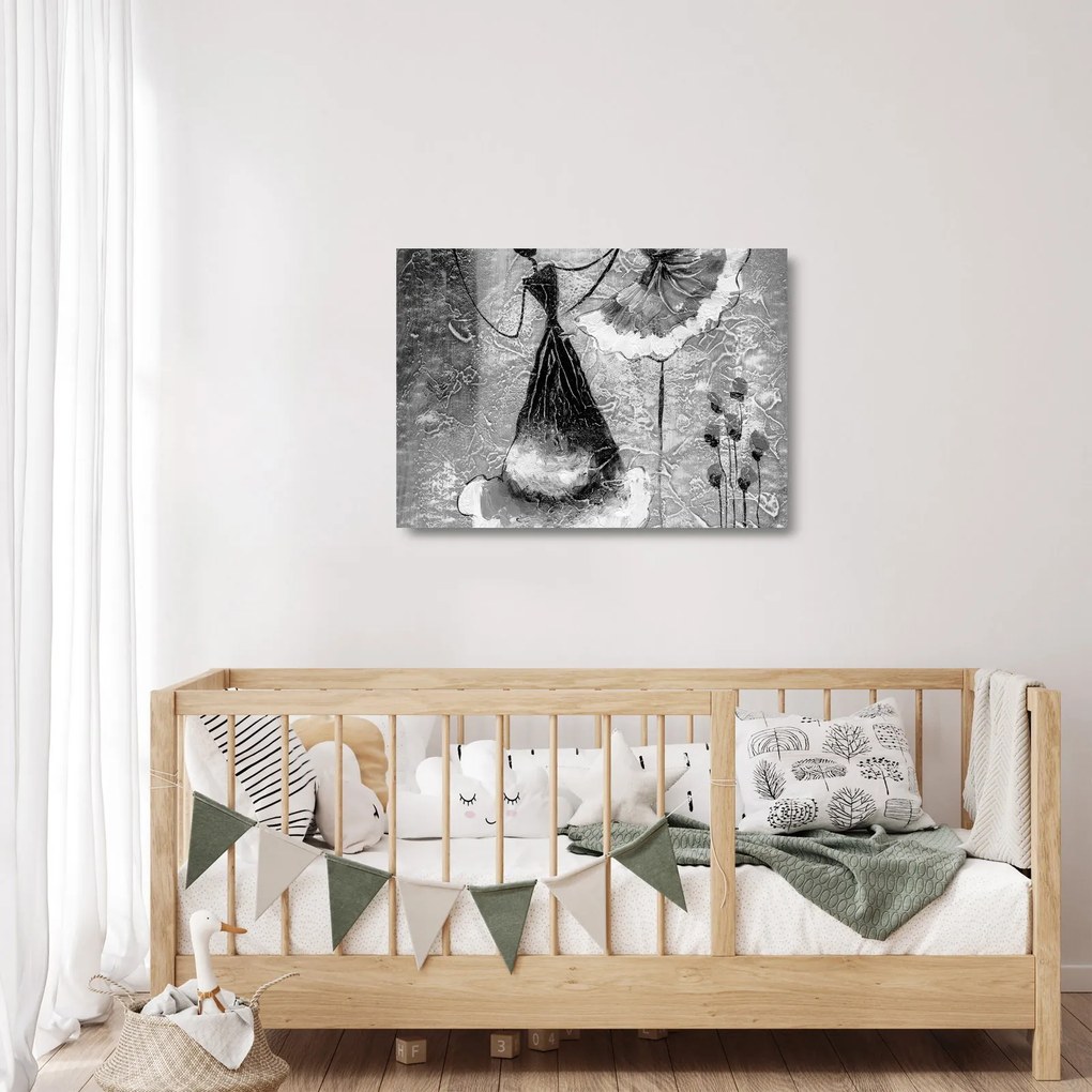 Obraz na szkle - Malarstwo afrykańskie (70x50 cm)