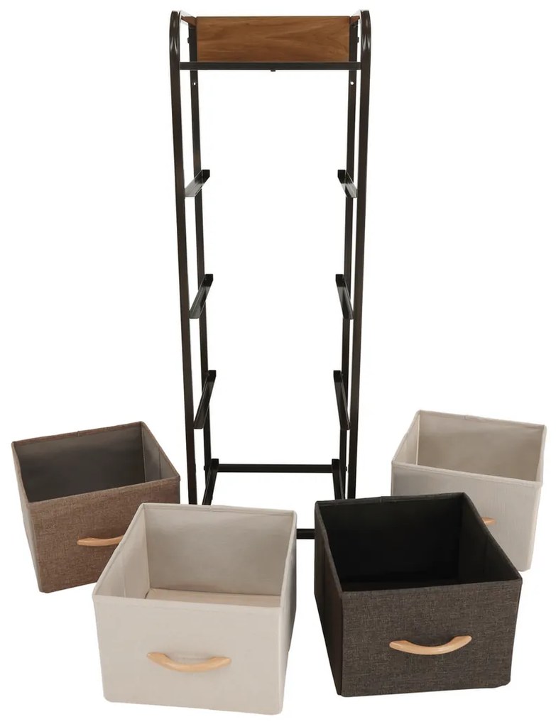 Komoda z szufladami z tkaniny HAZEL TYP 1, brązowy, L