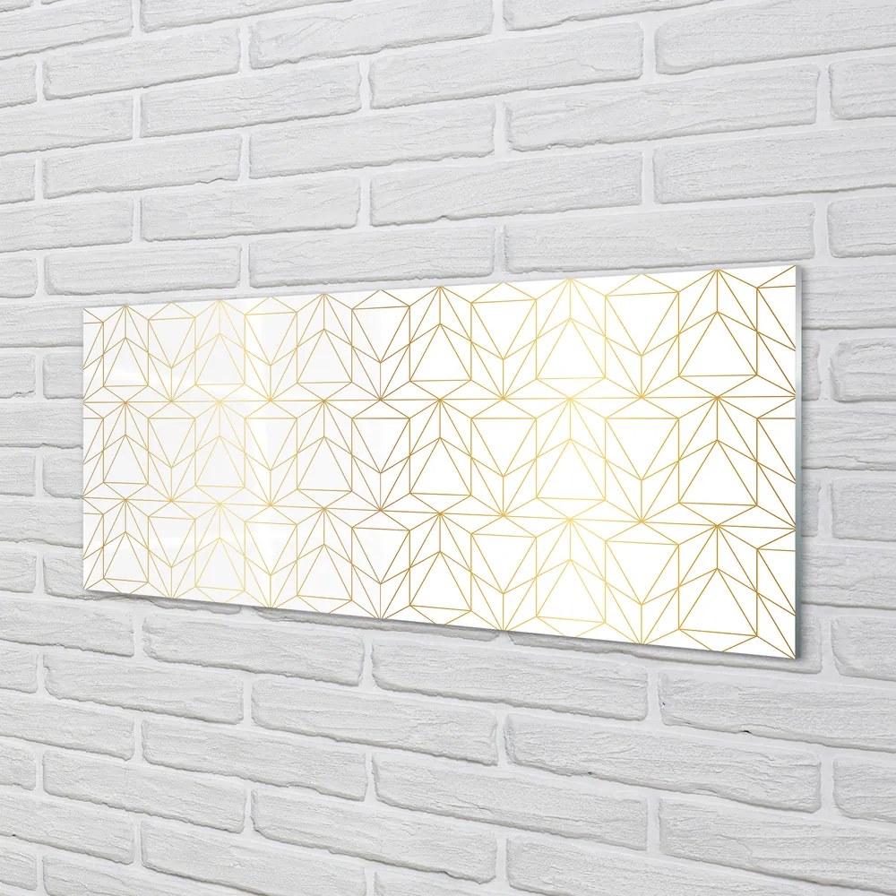 Panel szklany do Kuchni Kontury Trójkątów