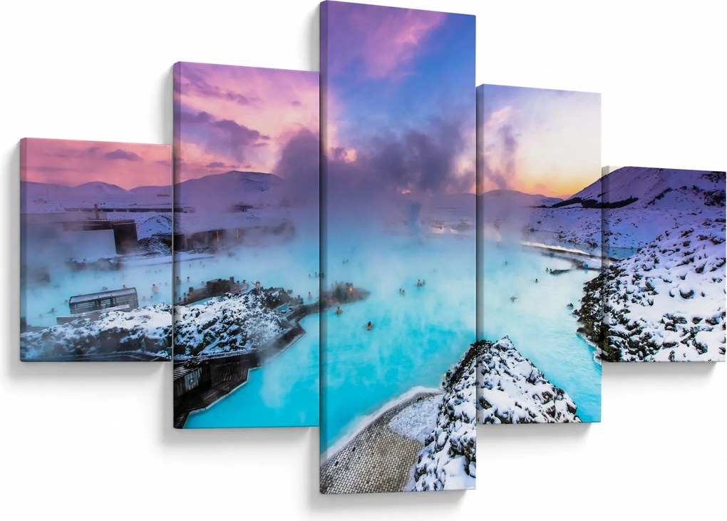 Obraz - Błękitna laguna na Islandii (125x70 cm)