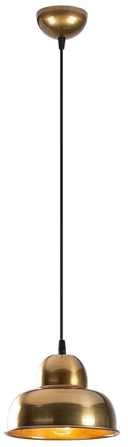 Lampa wisząca w kolorze złota z metalowym kloszem ø 20 cm Berceste – Opviq lights