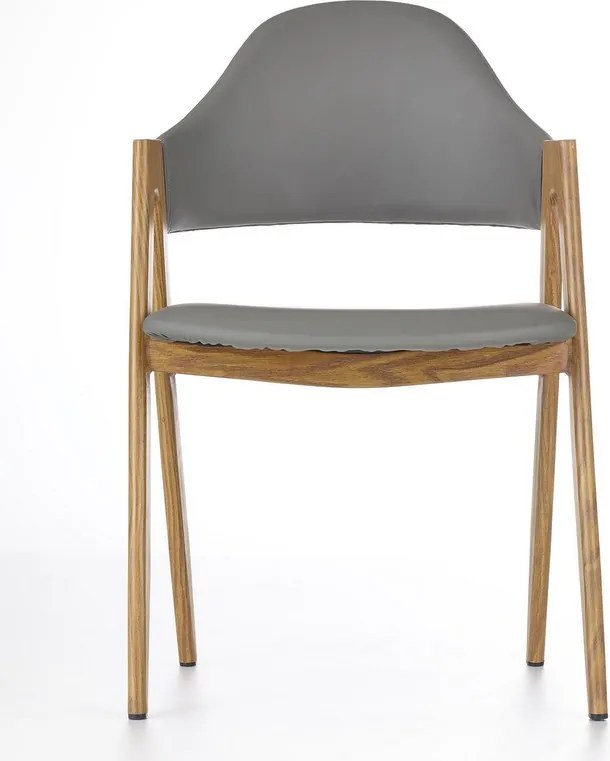 Krzesło na metalowym stelażu pokryte ekoskórą K247