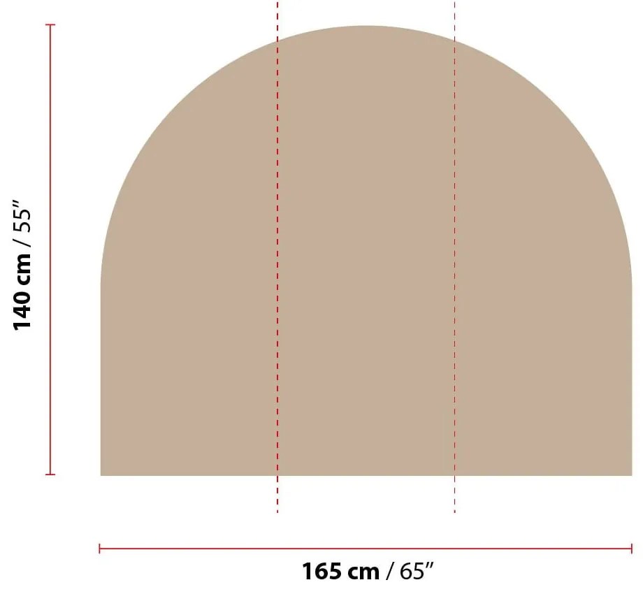 Naklejka na ścianę 165x140 cm Taupe – Ambiance