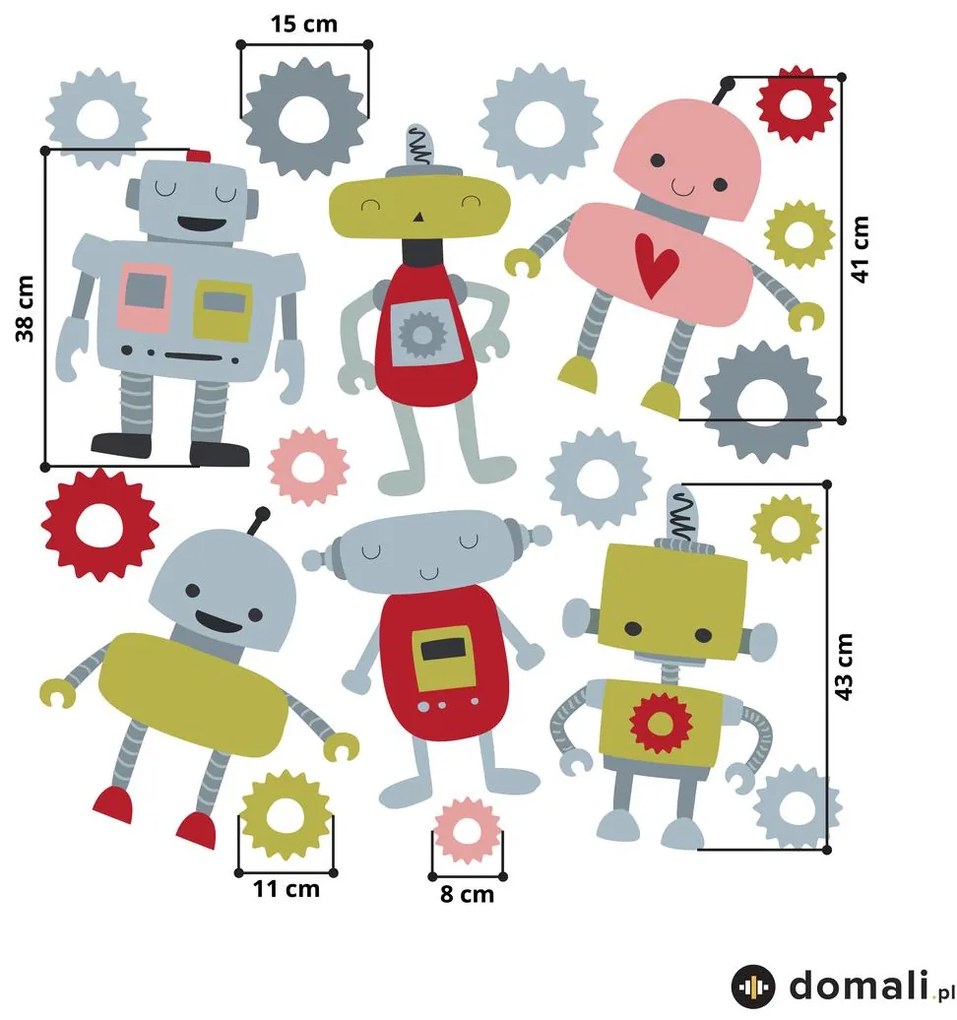 Naklejki na ścianę - Roboty II.