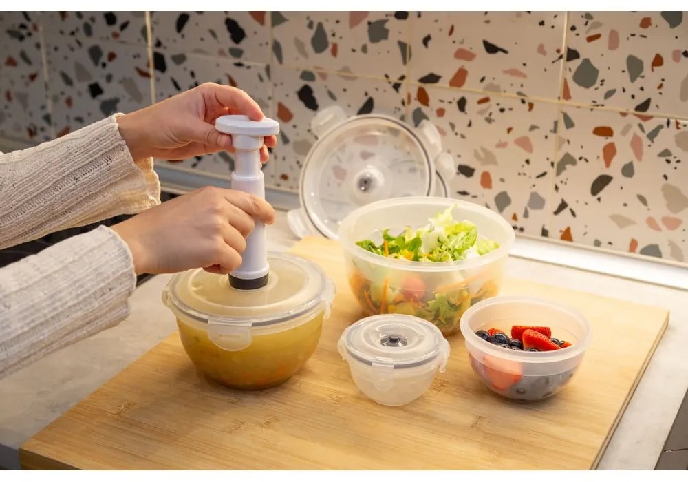 Zestaw 4 pojemników na żywność i pompki próżniowej Compactor Food Saver