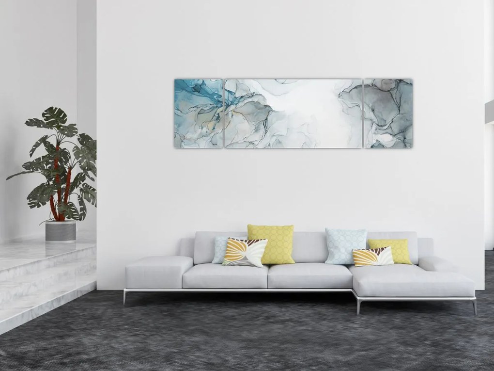 Obraz - Niebieski marmur (170x50 cm)