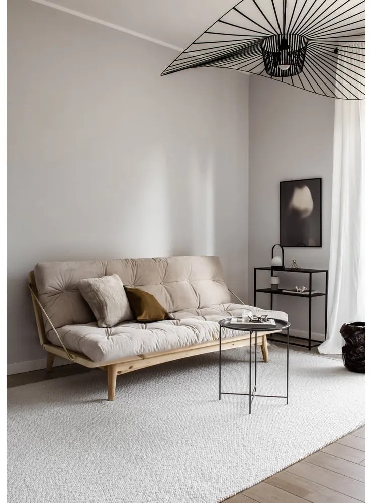 Sofa rozkładana ze sztruksową tapicerką Karup Design Folk Raw/Honey