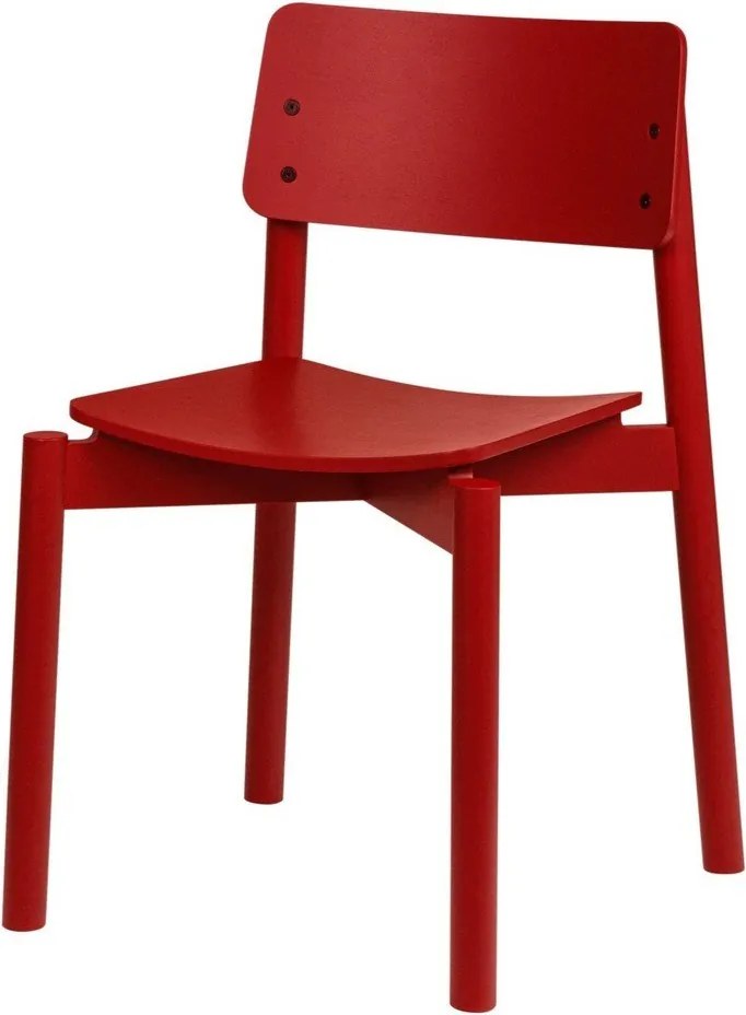 Czerwone krzesło sztaplowane Wem – noo.ma