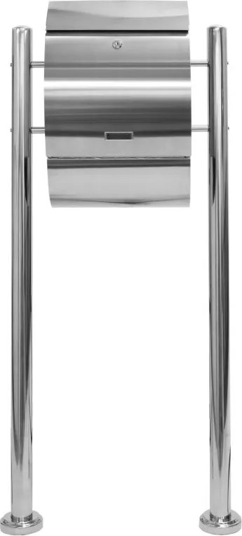 Skrzynka na listy stojąca ze stali nierdzewnej 126 cm