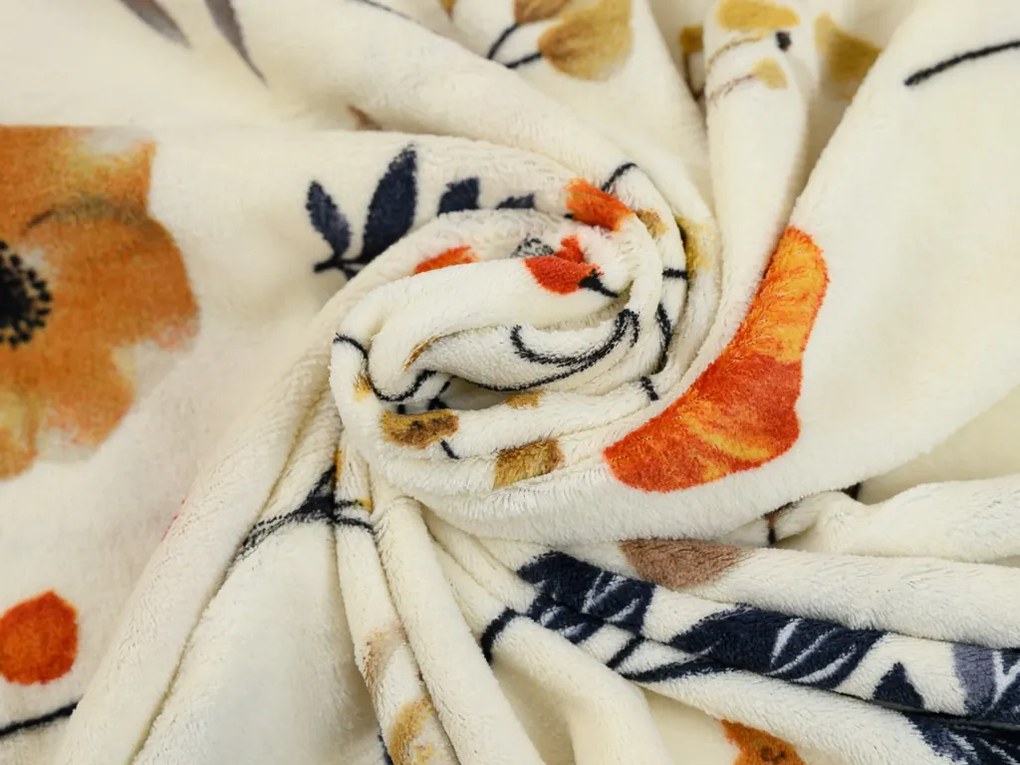 PrzytulneMieszkanie.pl PrzytulneMieszkanie.pl Pościel z mikropluszu PAPAVA kremowa Rozmiar pościeli: 70 x 90 cm | 140 x 220 cm