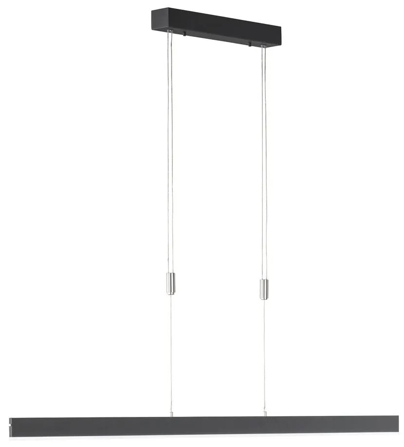 Czarna lampa wisząca LED ze ściemniaczem Straight – Fischer & Honsel