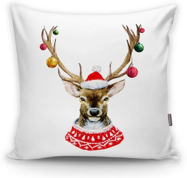 Zestaw 4 świątecznych poszewek na poduszki i bieżnika Minimalist Cushion Covers Christmas Ornaments