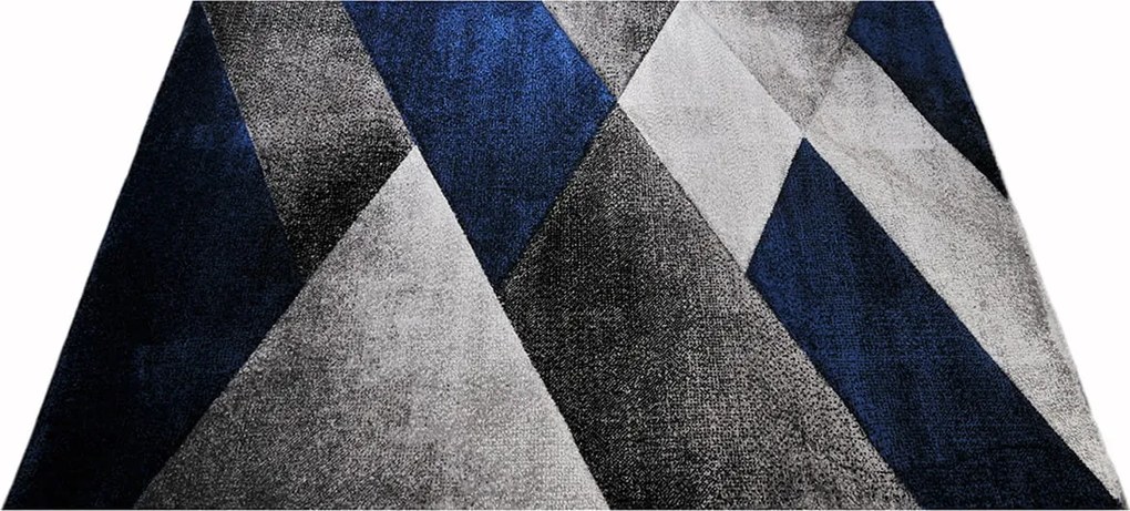 Dywan Diamond New 3D Geometria Granatowy 160 cm x 220 cm