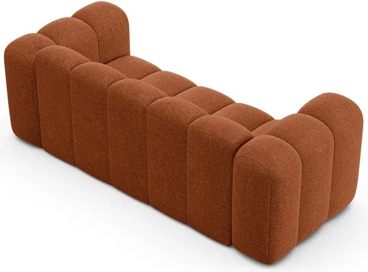 Ceglasta sofa z tkaniny szenilowej 200 cm Lupine – Micadoni