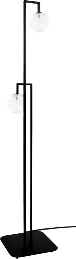 Stojąca lampa czarno-transparentna T1-B87
