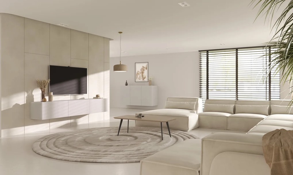 Ścienna szafka pod telewizor Dallas biała