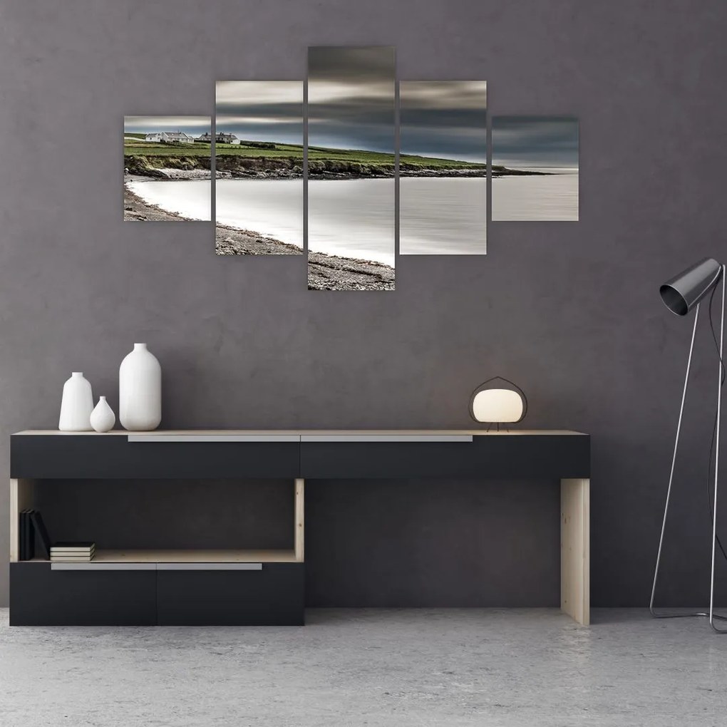 Obraz jeziora o zmierzchu (125x70 cm)