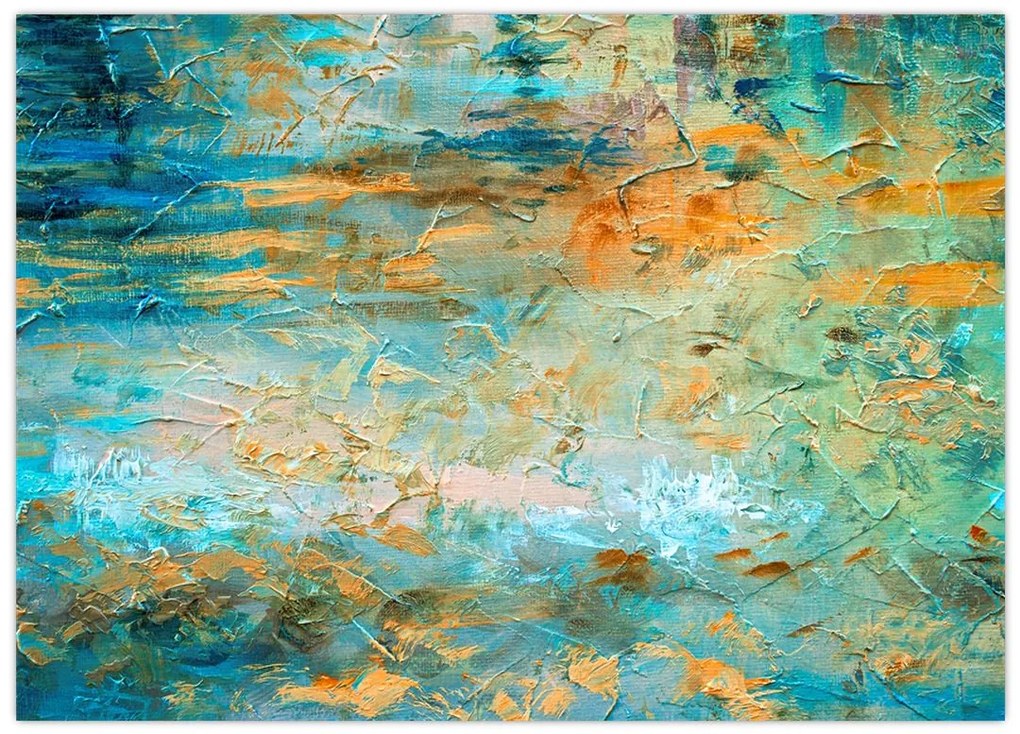 Obraz niebieskiej abstrakcji (70x50 cm)