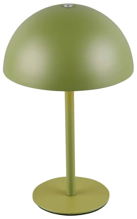 Zielona lampa stołowa LED z metalowym kloszem (wysokość 21 cm) Munoz – Trio
