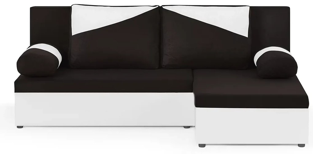 MEGA OKAZJA Narożnik z funkcją spania Polo Alova 68/01 Brązowy/Biały